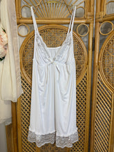 Let Love In - Slinky Lingerie Lace Trimmed Nightdress in White