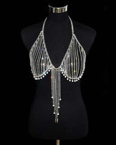 Rhinestone Lingerie Set - Main Stage - Pearl Drop Bra & Brief Set