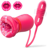 Big Mouth 5 In 1 Mouth Suction Clitoris Thrusting G-spot Vibrator