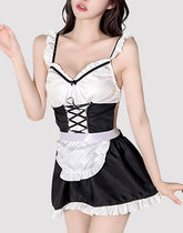 Pellegrace Sakura Reverie Backless Large Bow Maid Costume with Ruffled Lace Strap