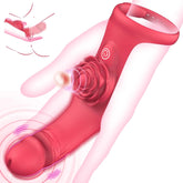 Pureros Rose Finger Vibrator 2 in 1 Finger Vibrator 9 Modes G - Spot Stimulation Waterproof
