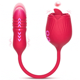 Rose Female Tongue Licking Egg Jumping Telescopic Masturbation