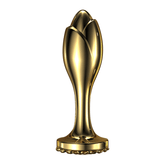 Pearl Rose Anal Plug Gold Stainless Steel Anal Expansion