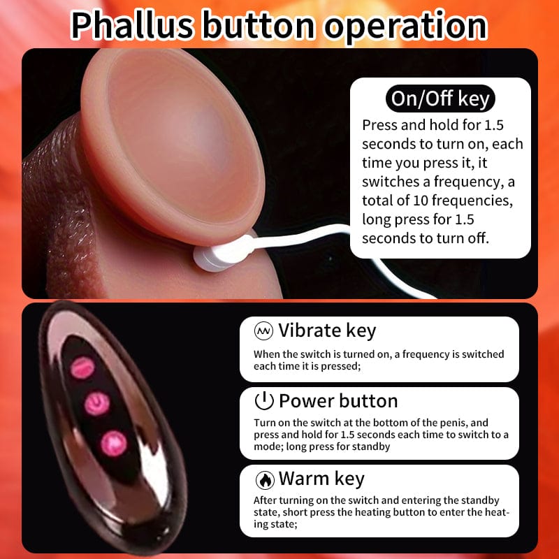 6.29‘’ Ultra Realistic Penis Fully Automatic Telescopic Rocking