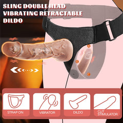 6.69‘’ Yeain Wearable Double-headed Thrusting Dildo Vibrator For LGBT