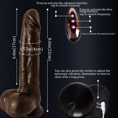 6.6‘’ Vibrating Thrusting Swing Thick Long Lifelike Dildo With Remote Control