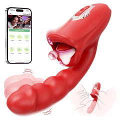 5-in-1 Rose Muncher G Spot Realistic Dildo Vibrator APP control for Women Sex Toys