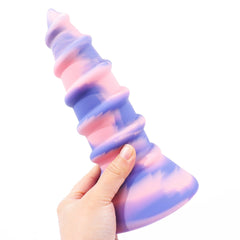 8.86‘’ AIMITEX Gold Silicone Screw Super Thick Penis Butt Plug Anal Sex Toy