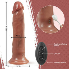 8.9‘’ 5 Beads Rotating Swing 8 Vibrating Dildo remote control