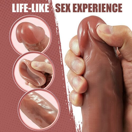 8.9‘’ 5 Beads Rotating Swing 8 Vibrating Dildo remote control