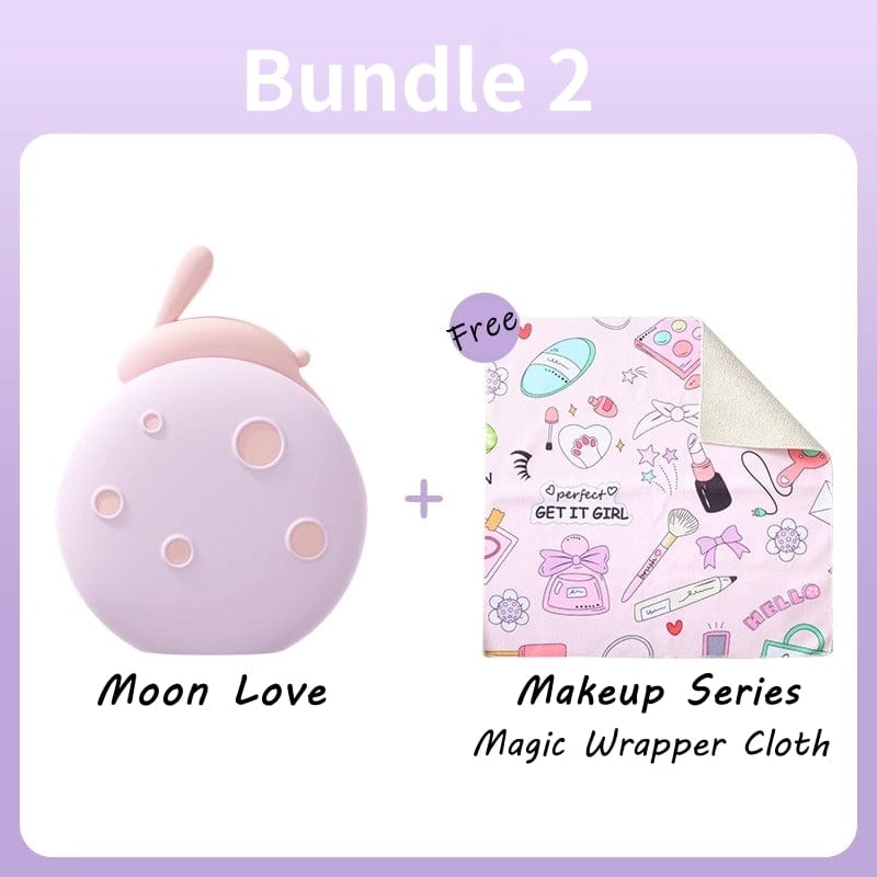 Moon Love Rabbit 2 in 1 Suction Egg Clitoral G Spot Vibrator Set