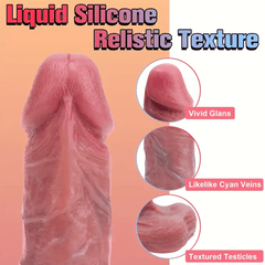 6.1‘’ Realistic Brown Thrusting Dildo Vibrator Remote Control