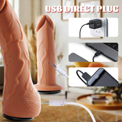 6.69‘’ Yeain Wearable Double-headed Thrusting Dildo Vibrator For LGBT