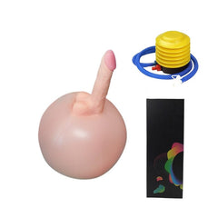 6.3‘’ Bouncy Inflatable Sex Ball with Remote Control Vibrating Realistic Dildo