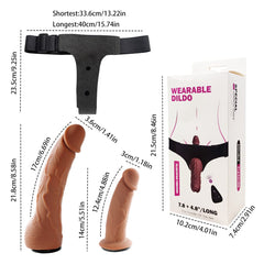 6.69‘’ Yeain Wearable Double-headed Thrusting Dildo Vibrator For LGBT