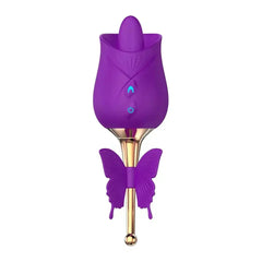 10-Frequency Vibration Tongue Licking Rose Vibrator