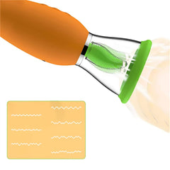 Carrot Vibration Automatic Heating Sucking Tongue Licker Pluggable