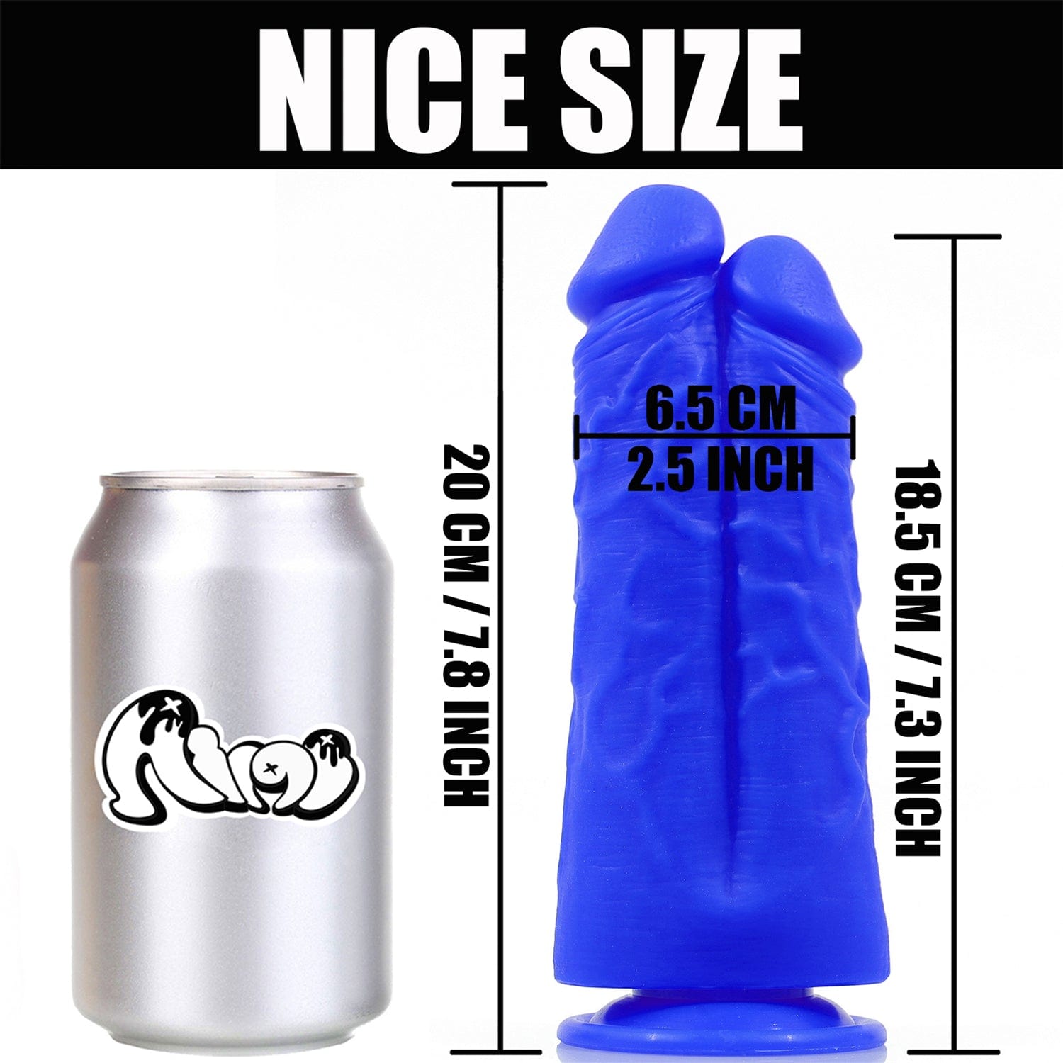 7.8‘’ AIMITEX Colorful double-dildo silicone dildo adult sex toy