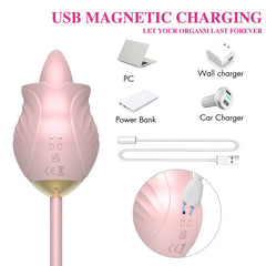 New Rose Toy Warming G-spot Tongue Licking Vibrator