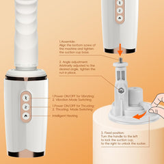 Honey 7 Thrusting Heating Sex Machine Vibrator with Sucker