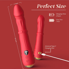 3 In 1 Steel Ball Sliding Heating Clitoral G-Spot Vibrators