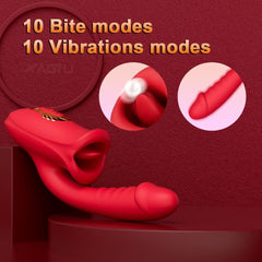Rose Muncher Bite Vibrator G Spot Clitoris Stimulator
