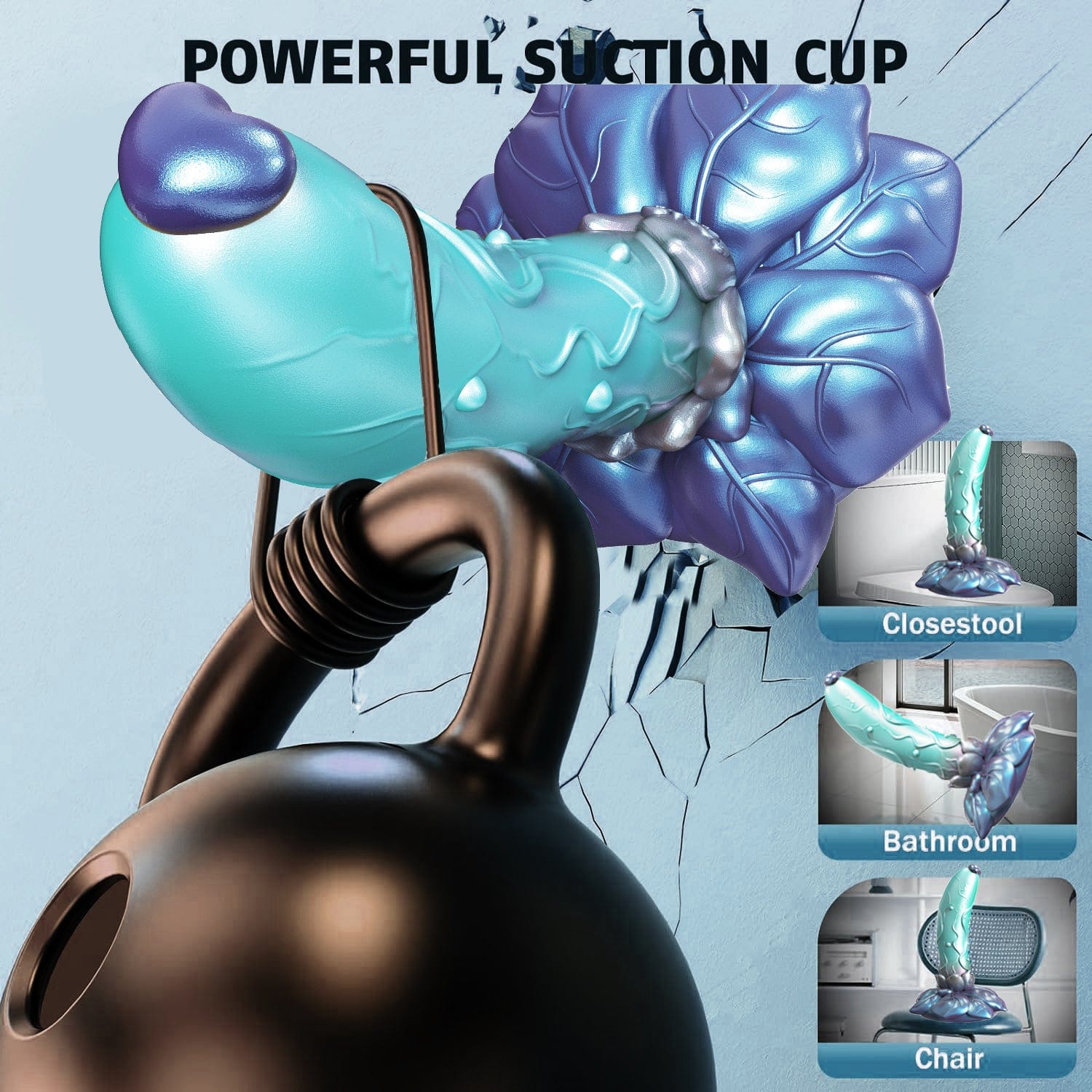 6.3‘’ AIMITEX Rose Silicone Dildo Anal Plug Alien Cute Penis