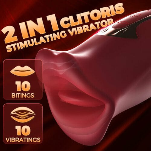 Rose Muncher 10 Biting Vibrating Modes Stimulate Nipple Clitoral Women Vibrator