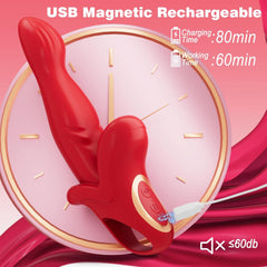 Alice 3 In 1 Thrusting Vibrating Rabbit G Spot Vibrator