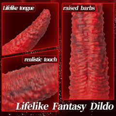 9.5‘’ Realistic Monster Tongue Thrusting Dildo Vibrator With Remote Control