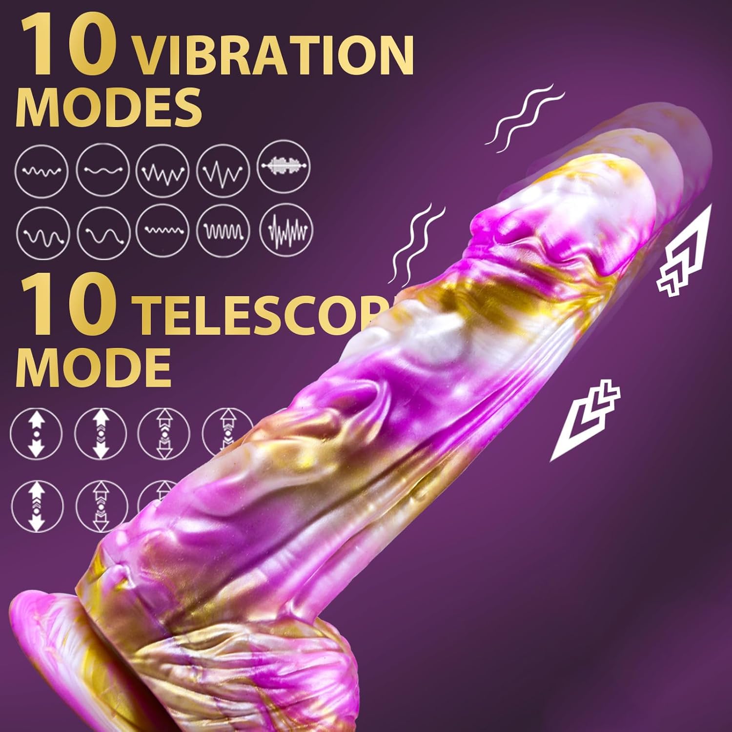 6.6‘’ Huge Monster Fantasy Dildo Thrusting Vibrator
