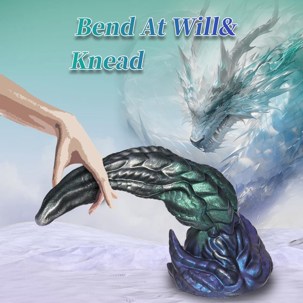 7.48‘’ Dragon Dildo Knot Monster Huge Anal Dildo with Suction Cup