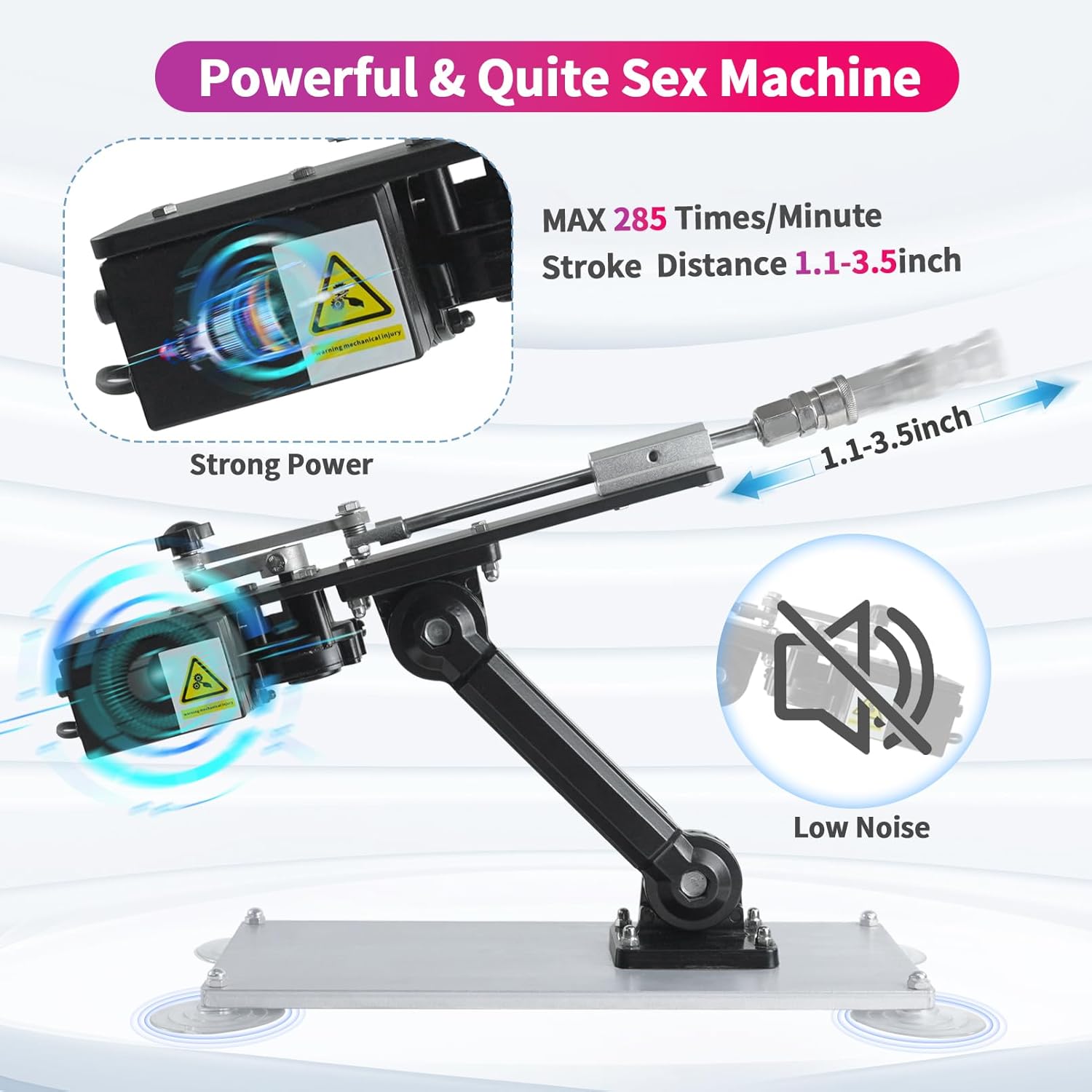 2-In-1 Handheld Automatic Thrusting Sex Machine Remote Control Sex Toy