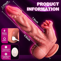7.4‘’ Snake Warrior Thrusting Rotation Swinging Dildo Vibrator With Remote