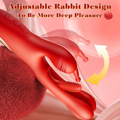 3 IN 1 Rabbit Flapping G Spot Clitoral stimulation Vibrator