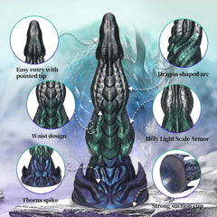 7.48‘’ Dragon Dildo Knot Monster Huge Anal Dildo with Suction Cup