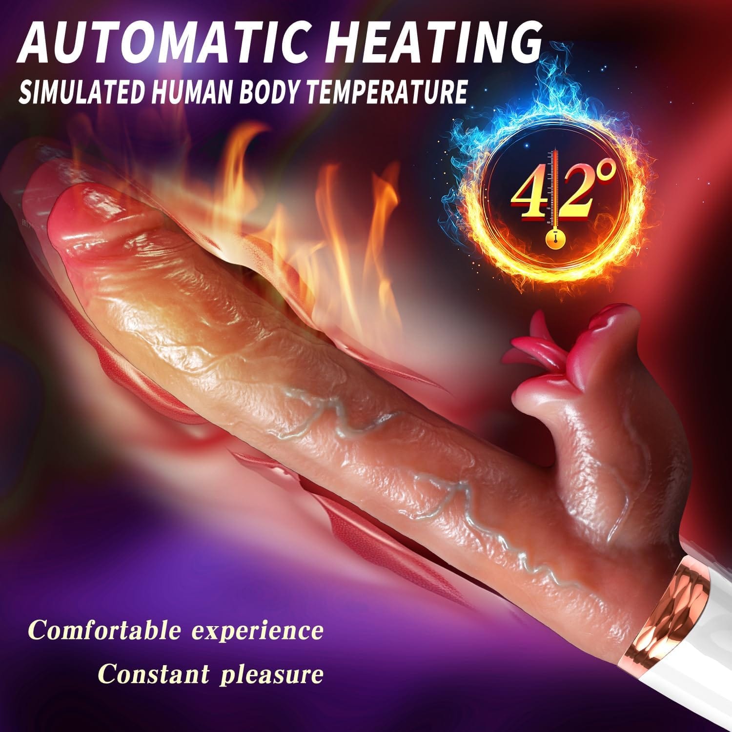6.29‘’ Realistic Dildos G Spot Vibrator Thrusting Vibrator Dildo
