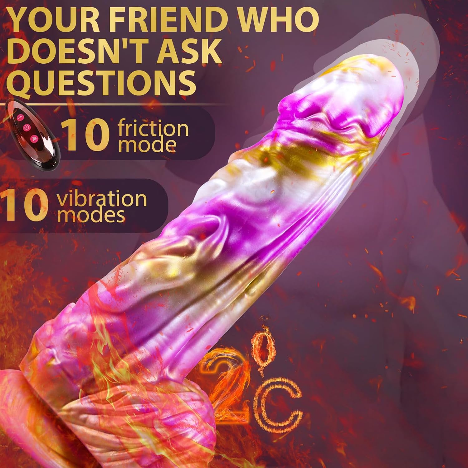 6.6‘’ Huge Monster Fantasy Dildo Thrusting Vibrator