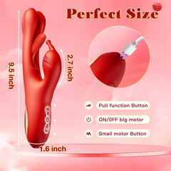 3 IN 1 Rabbit Flapping G Spot Clitoral stimulation Vibrator