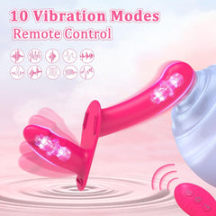 6.3‘’ Lesbian Strap-on Dildo Vibrator Double-ended Dildo with Remote Control