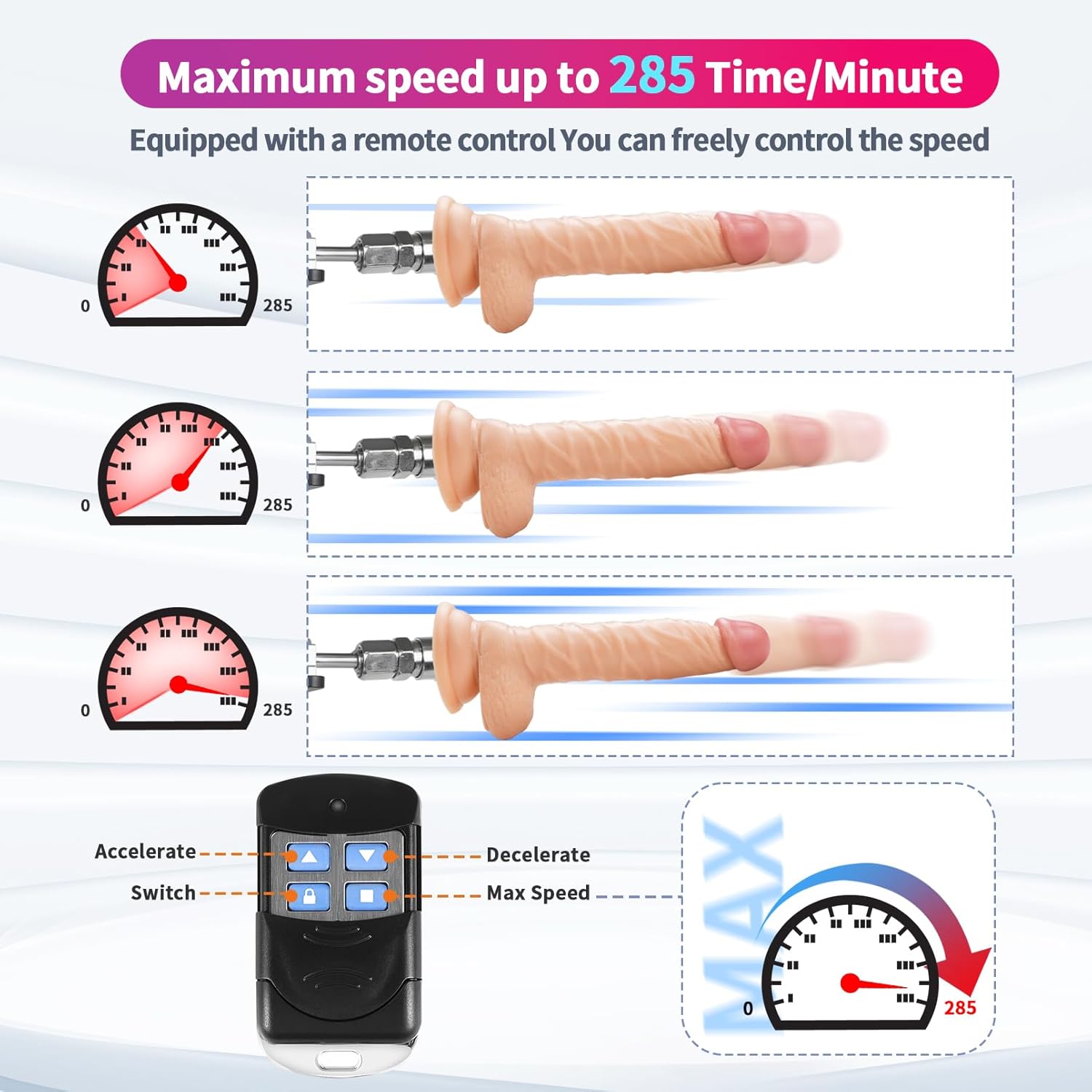 2-In-1 Handheld Automatic Thrusting Sex Machine Remote Control Sex Toy