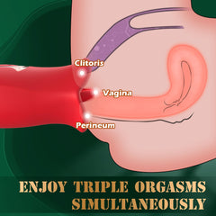 Pureros Rose Muncher 10 Biting & 10 Vibrating Modes Stimulate Nipple Clitoral Tongue Vibrator