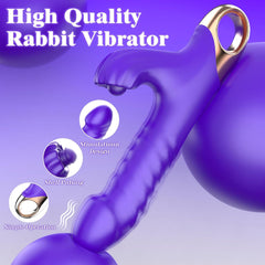 APP-Controlled 9 Pulsing Thrusting Rabbit G Spot Vibrator