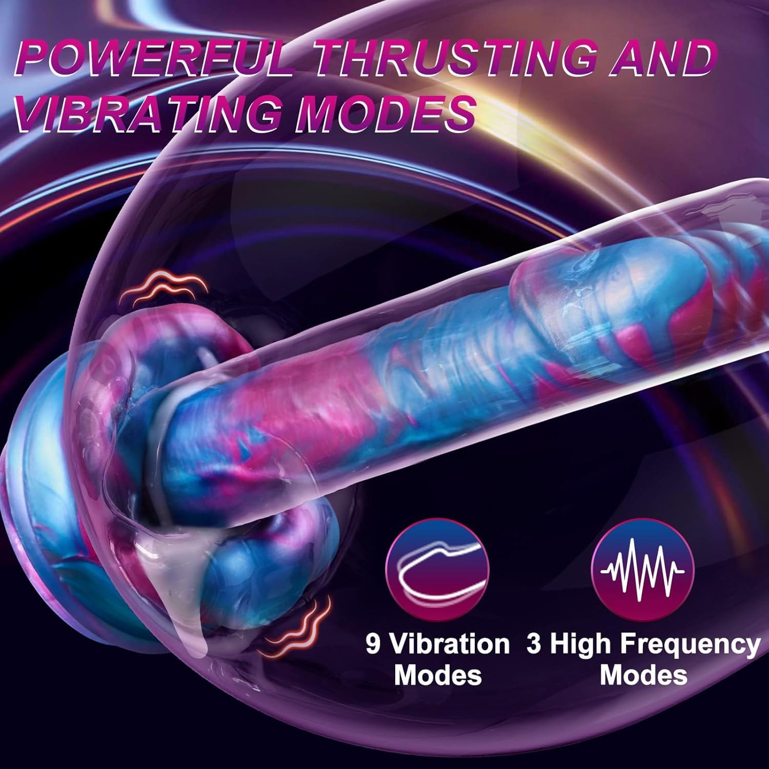6.69‘’ Big Mouth Fantasy Dildo Vibrator with 3 Thrusting & 7 Vibration & Heating Modes
