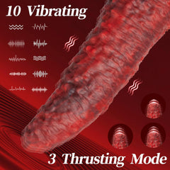 9.5‘’ Realistic Monster Tongue Thrusting Dildo Vibrator With Remote Control
