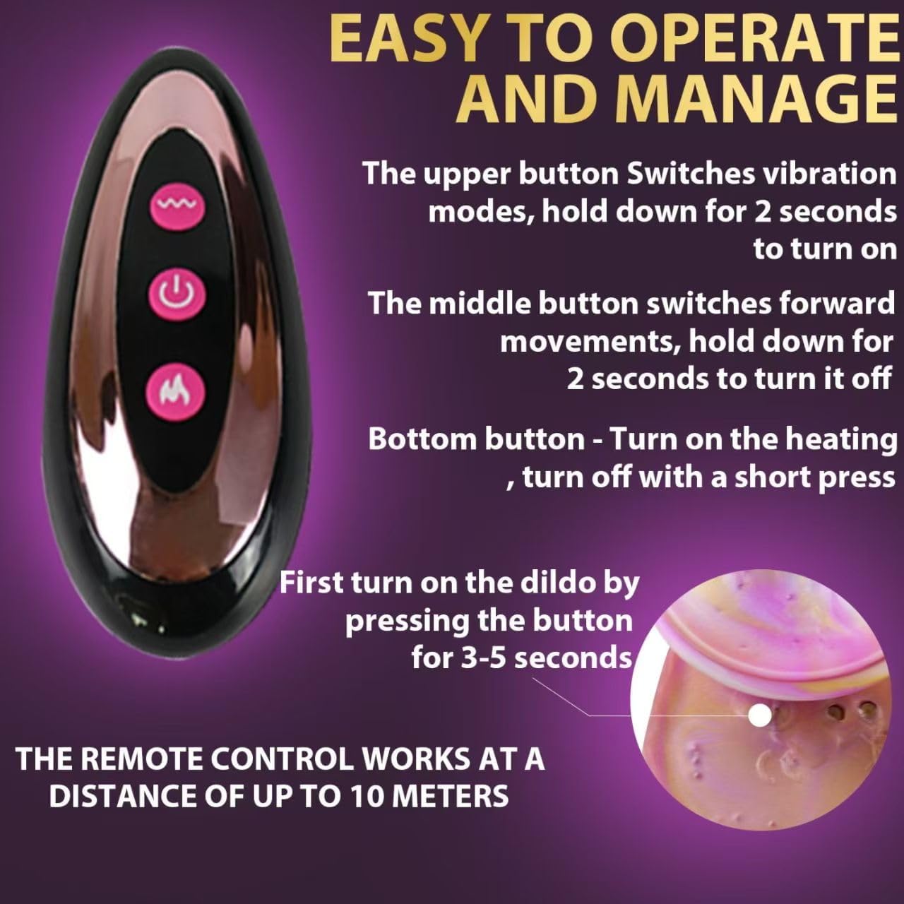 6.6‘’ Huge Monster Fantasy Dildo Thrusting Vibrator