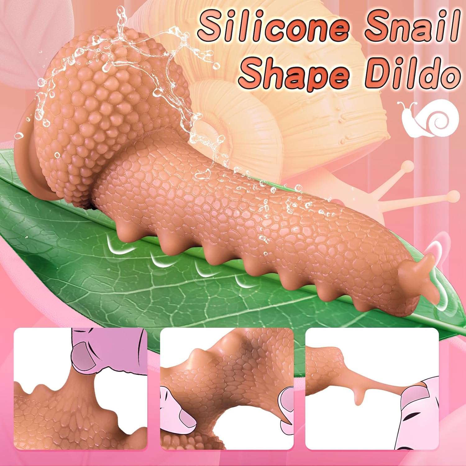 9.06‘’ Thrusting Monster Snail Dildo Vibrator with 3 Thrusting & 9 Vibrating Modes