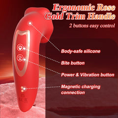 Rose Muncher - handheld Clitoral Vibrator for Oral Sex Pleasure