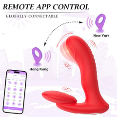 Remote Control Silicone Vibrator 10 Vibration Heating Prostate Massager