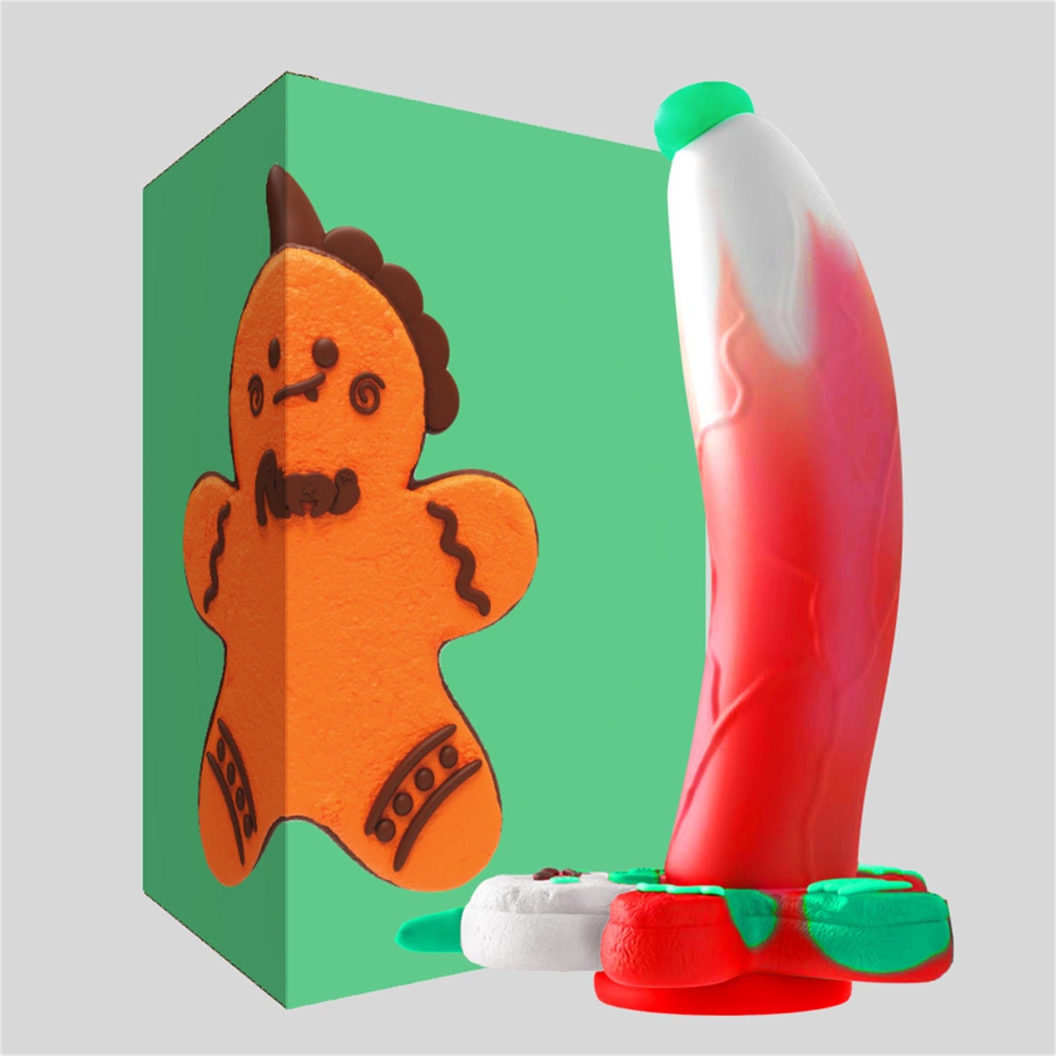 7.08‘’ AIMITEX Gingerbread Man Dildo Suction Cup Manual Masturbator